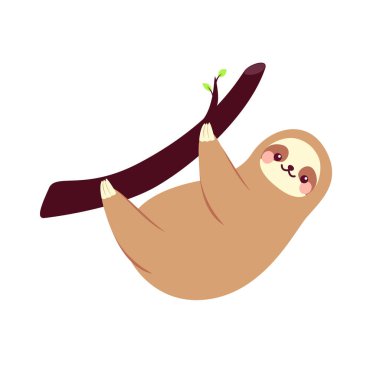 Tembel hayvan illüstrasyon