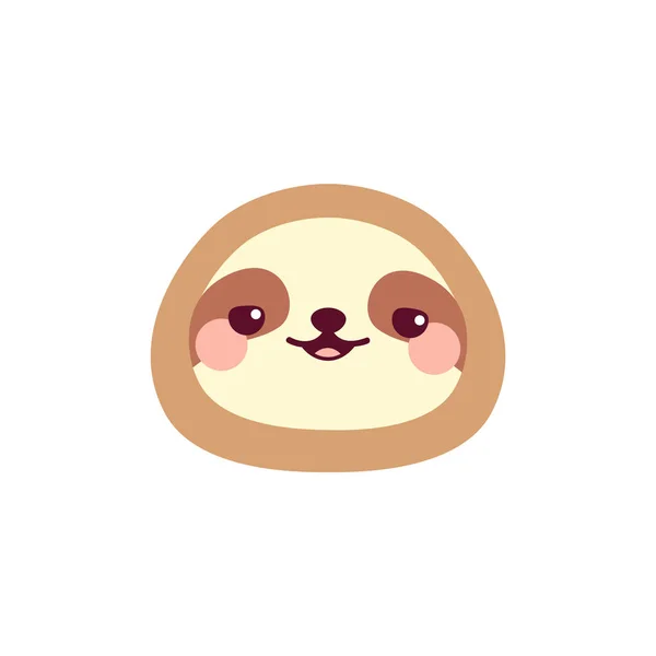 น่ารัก sloth หน้า — ภาพเวกเตอร์สต็อก