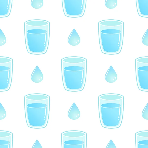 Gota de agua y patrón de taza — Vector de stock