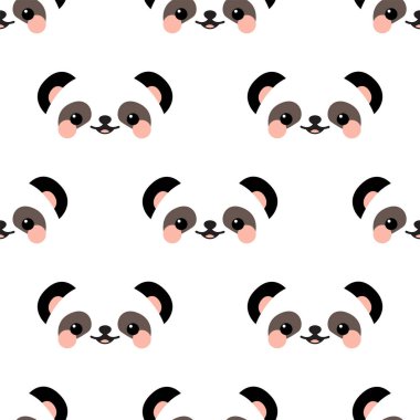 Sevimli panda yüz deseni