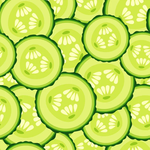 Komkommerschijfje naadloos patroon — Stockvector