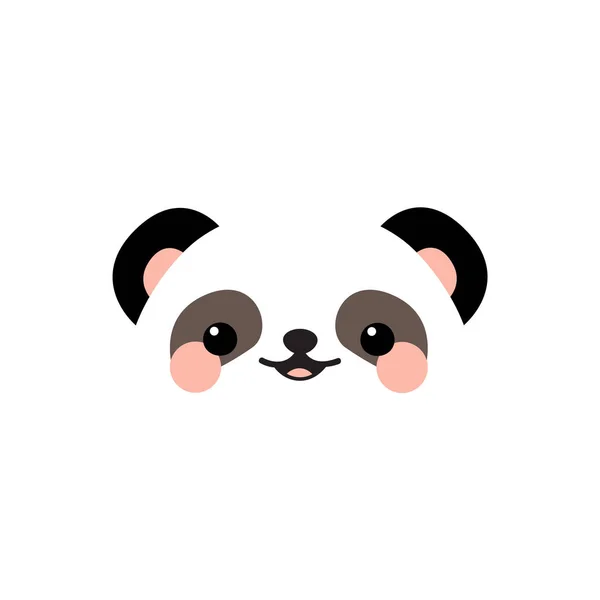 Aranyos panda arc — Stock Vector