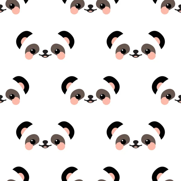 Modèle mignon de visage de panda — Image vectorielle