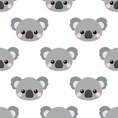 Şirin koala yüzü deseni