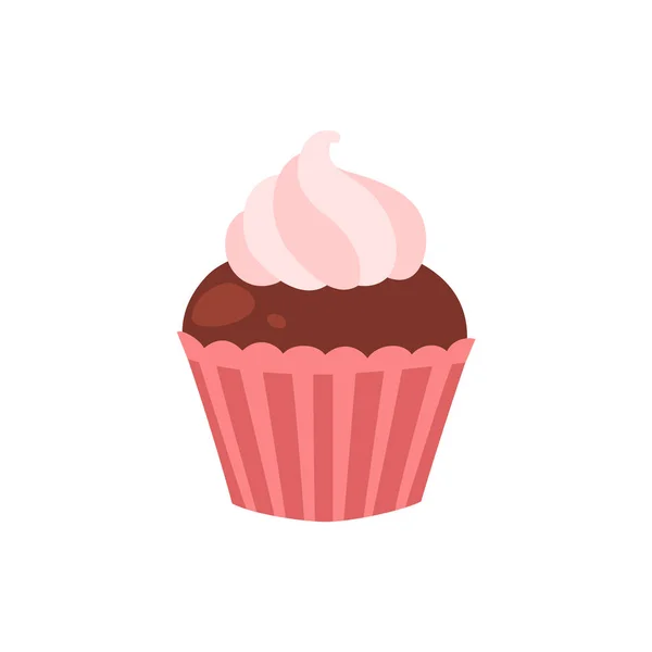 Muffin de chocolate ilustración — Vector de stock