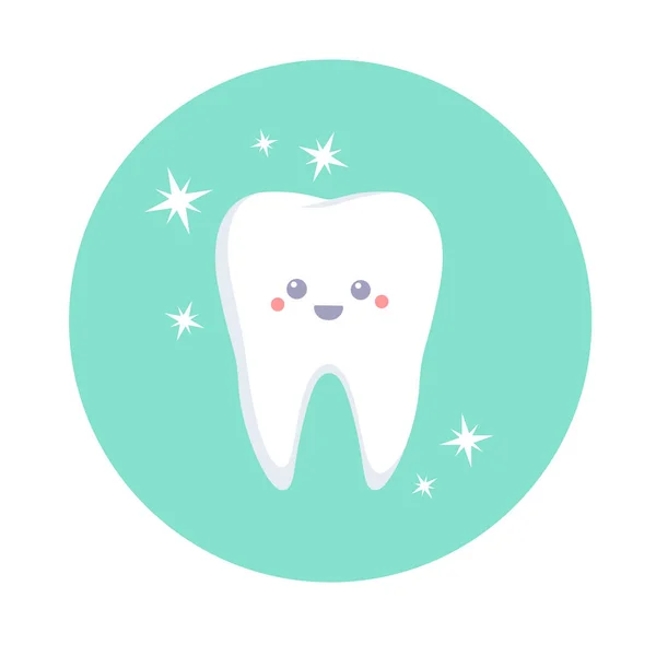 Χαριτωμένο χαρούμενο δόντι — Διανυσματικό Αρχείο