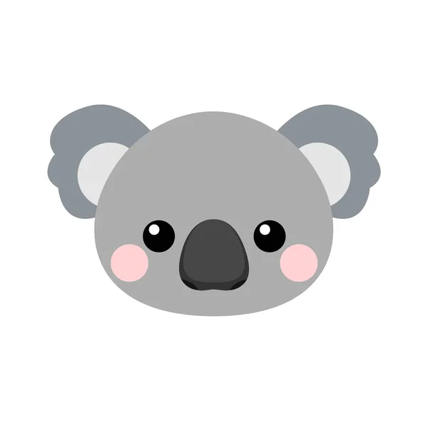 Mignon visage Koala — Image vectorielle