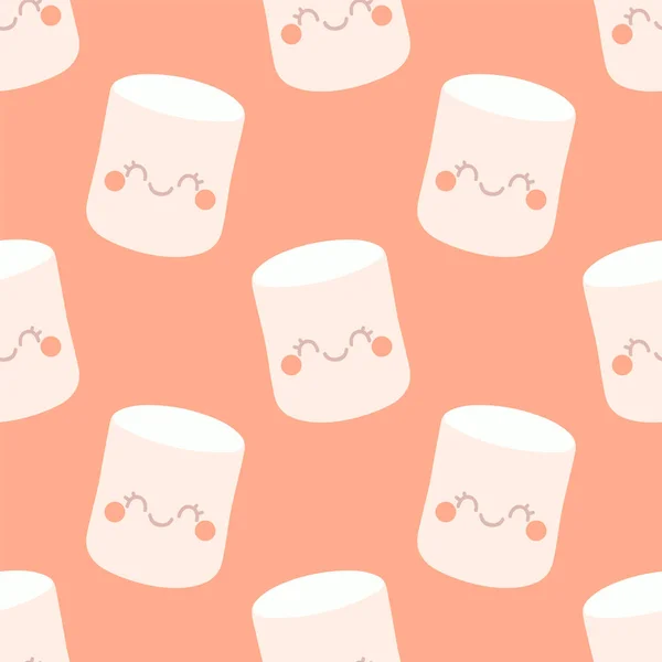 Schattig marshmallow patroon — Stockvector