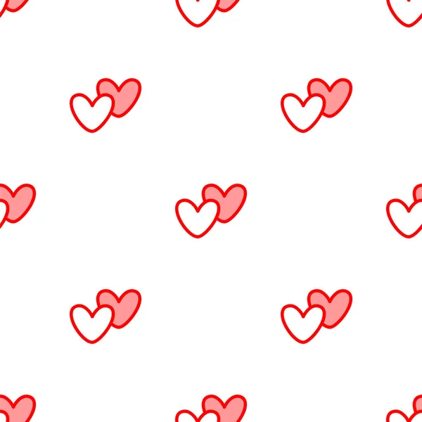 Pair of hearts pattern — Stock Vector