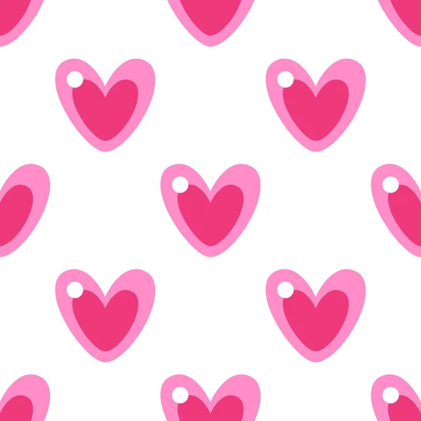 Cute różowy wzór serca kreskówki — Wektor stockowy