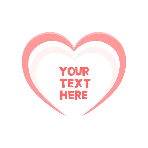 Cute Heart Frame Your Text Vector Illustration — Stock vektor