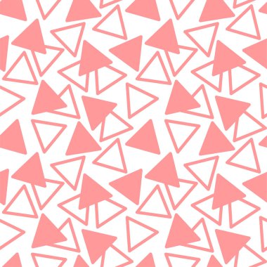 Rastgele üçgenlerle soyut vektör deseni. Kusursuz çizim