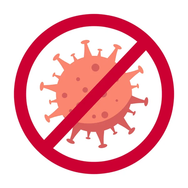 Fermare Icona Del Vettore Del Virus Isolato Sfondo Bianco Grafiche Vettoriali