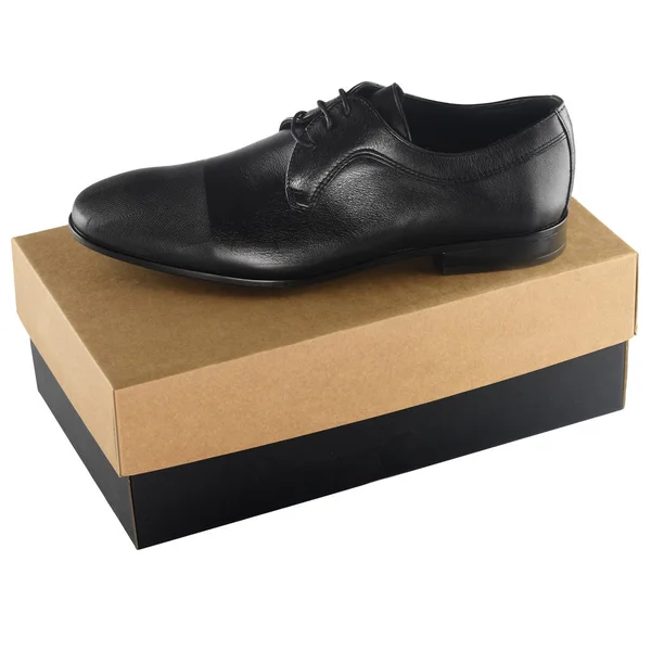 Bekar Erkekler Oxford Ayakkabı Ayakkabısı Ayakkabı Kutusunda Siyah Deri