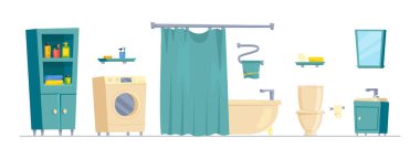 Çizgi film banyo mobilyası.