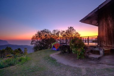 Doi Mae Taman dağından sabah görüş açısı