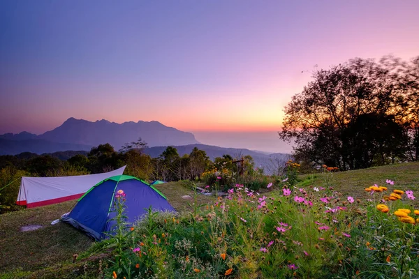 Doi Mae Taman dağından sabah görüş açısı