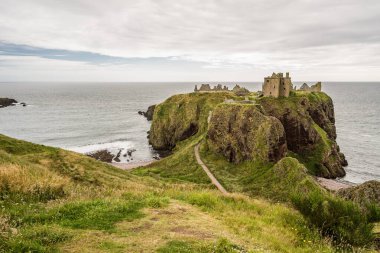  Stonehaven, İskoçya 'daki Dunnottar Şatosu 