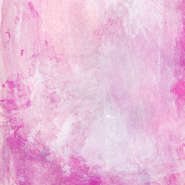 アクリル絵具と水彩絵具とブラシで抽象的なピンクの質感 — ストック写真