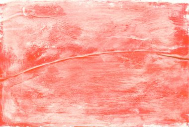 Kağıt üzerinde basit doku akrilik, beyaz ile kırmızı renk, fırça.