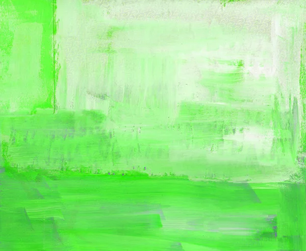 紙にアクリルのシンプルな質感 白と緑の色 ブラシ — ストック写真