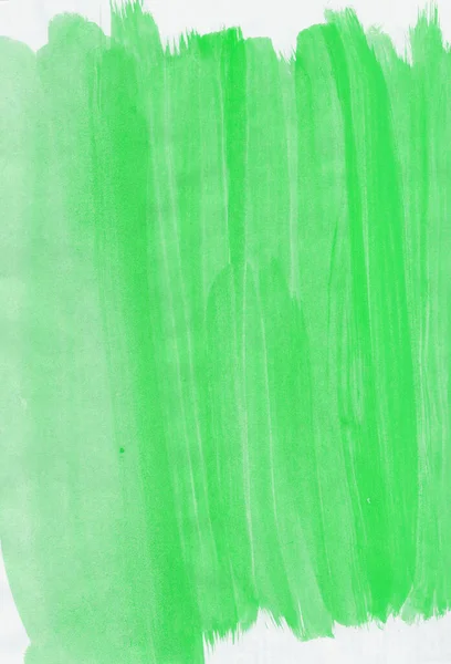Acrílico Verde Acuarela Textura Hecha Mano Página Del Álbum Papel — Foto de Stock
