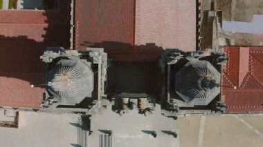 Tarihi Kule Alcobaca Manastırı Orta Çağ Roma Katolik Mimarisi Portekiz Gotik Avrupa İnsansız Hava Aracı Porto Ünlü Şehir Seyahat Çanı