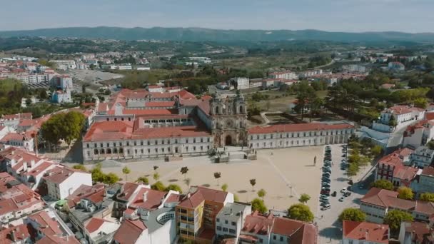 Alcobaca vagy Mosteiro de Santa Maria de Alcobaca kolostor Portugáliában — Stock videók