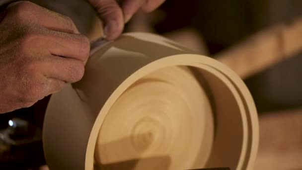 Řemeslná Výroba Dřevěných Předmětů — Stock video