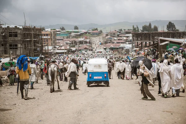 Haftalık kalabalık bir köyde, Etiopia markent — Stok fotoğraf