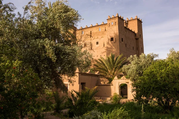 Starověké Kasbah (pevnost) v oáze Skoura, Maroko — Stock fotografie