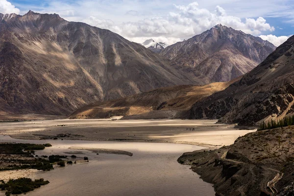 Vista do Vale de Nubra, Ladaque, Índia — Fotografia de Stock