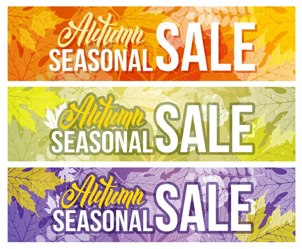 Saisonnière autumn sales background — Image vectorielle