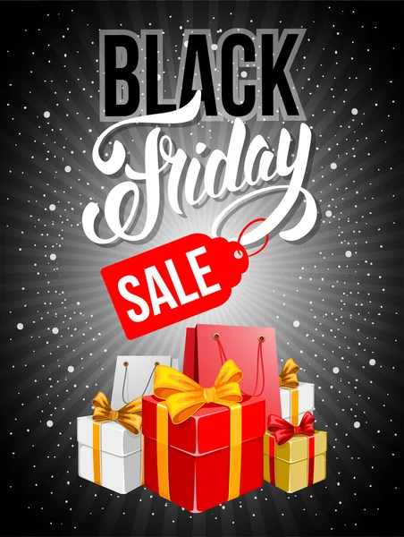 Black Friday venda de publicidade — Vetor de Stock