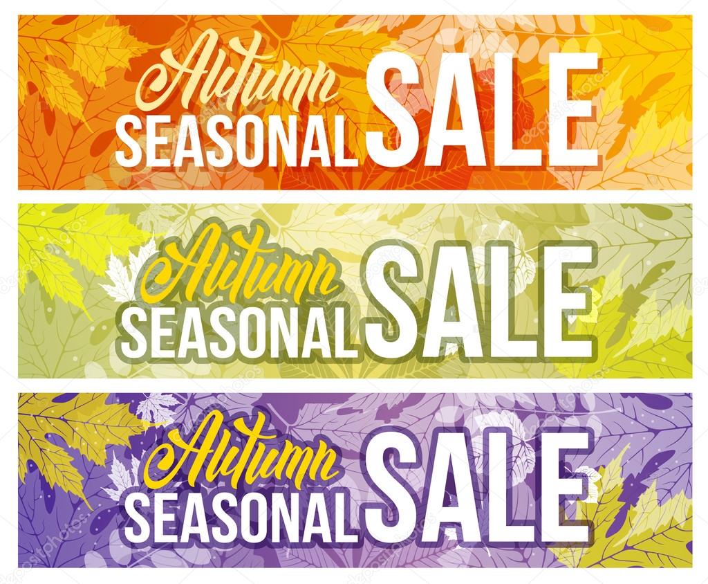 Seasonal autumn sales background