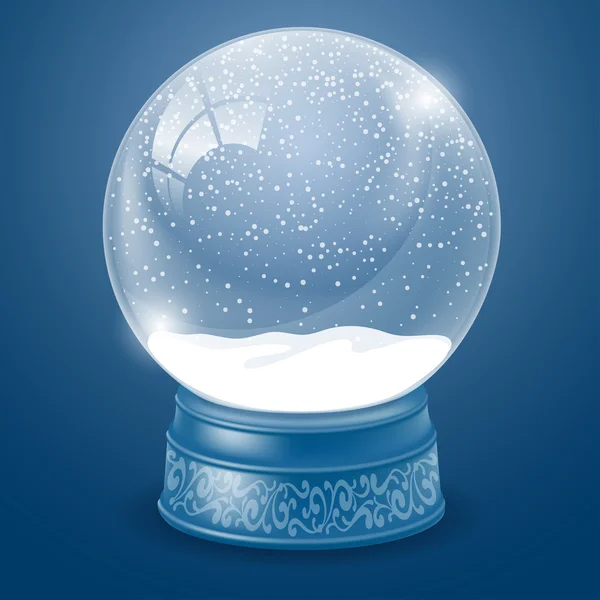 Globo de nieve de Navidad vacío — Vector de stock