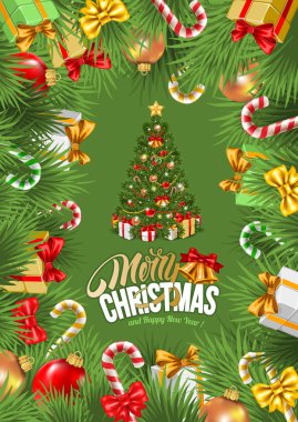 Festive Christmas Greeting Card clipart