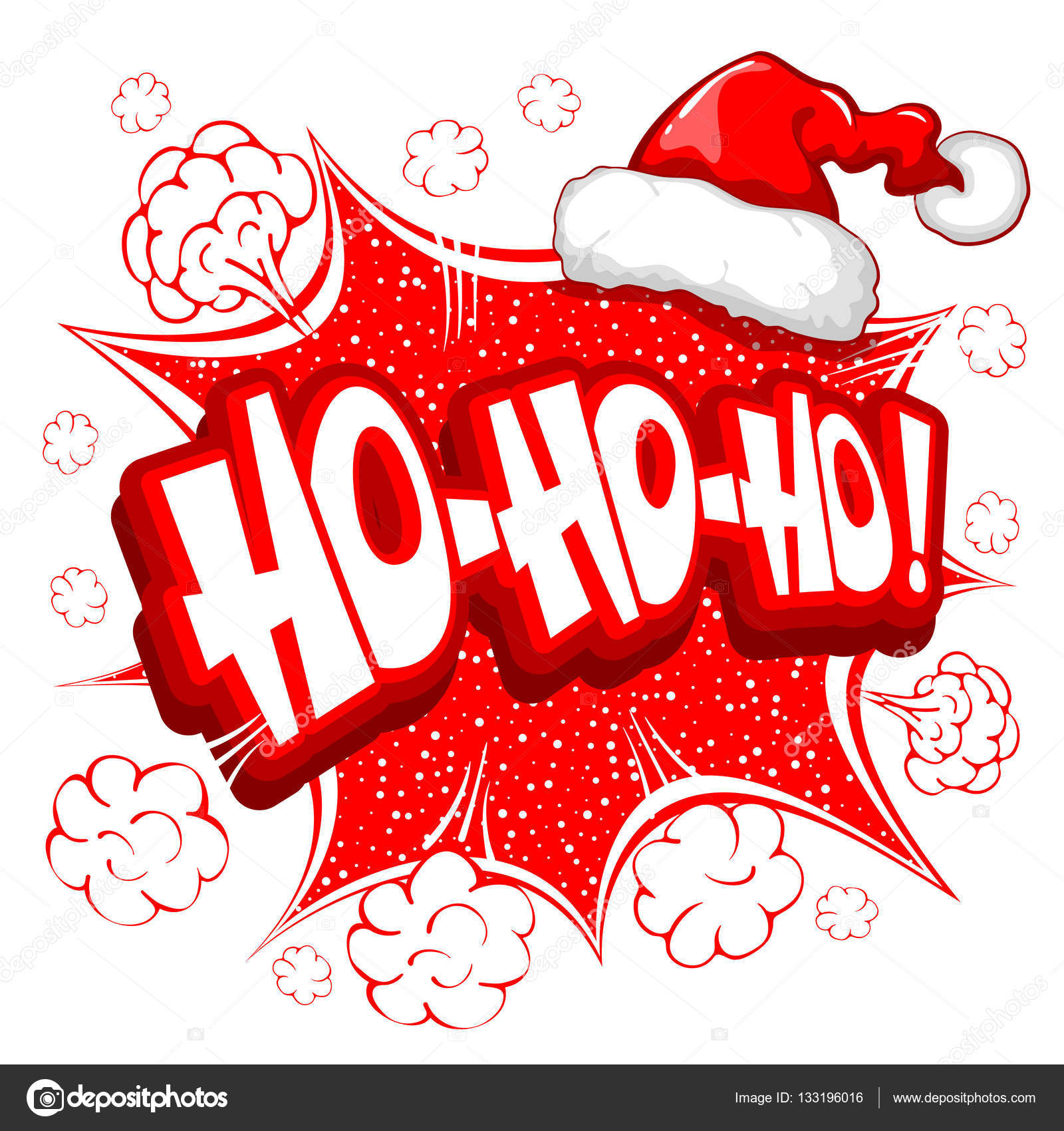 Ho Ho Ho And Santa Claus Hat Vector Image By C Pazhyna Vector Stock