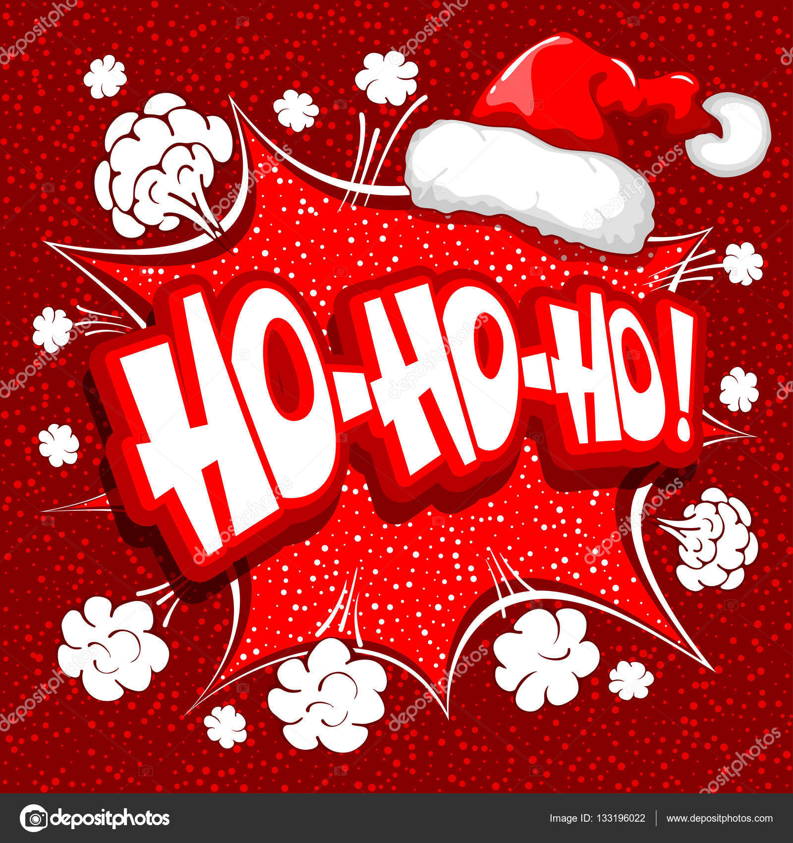 Babbo Natale Ho Ho Ho.Ho Ho Ho And Santa Claus Hat Stock Vector C Pazhyna 133196022