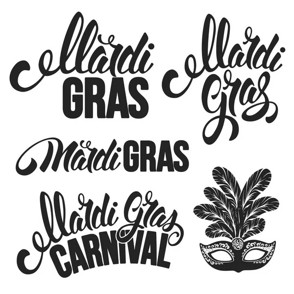 Mardi Gras designs set — Stockvector