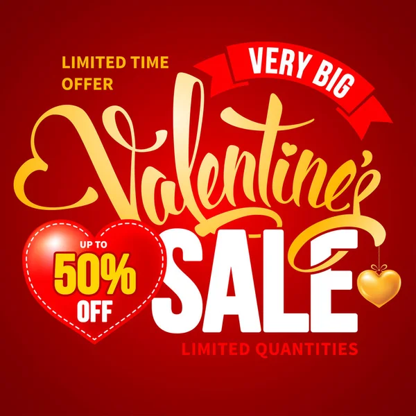 Valentines Day Sale design — Stock Vector