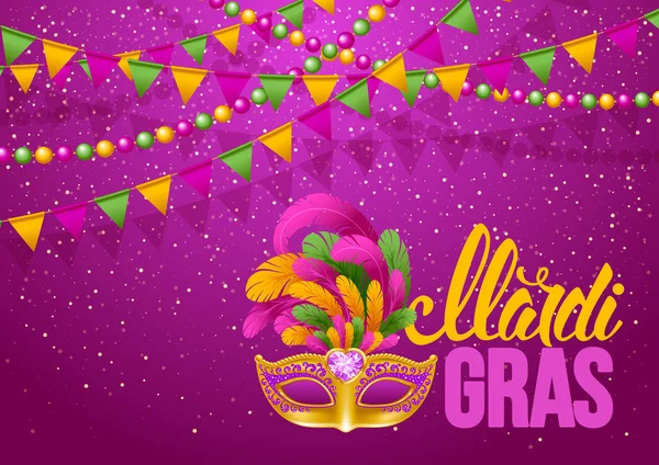 Mardi Gras festive design — Wektor stockowy