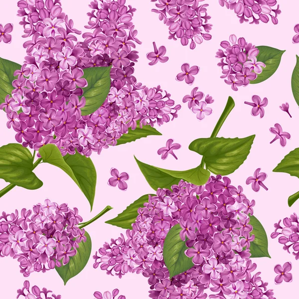 Modèle sans couture avec Lilas — Image vectorielle