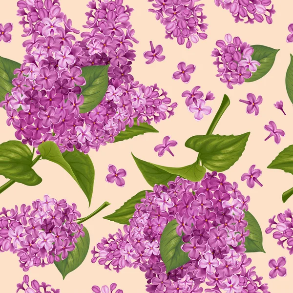 Seamless pattern with lilac — Stock Vector