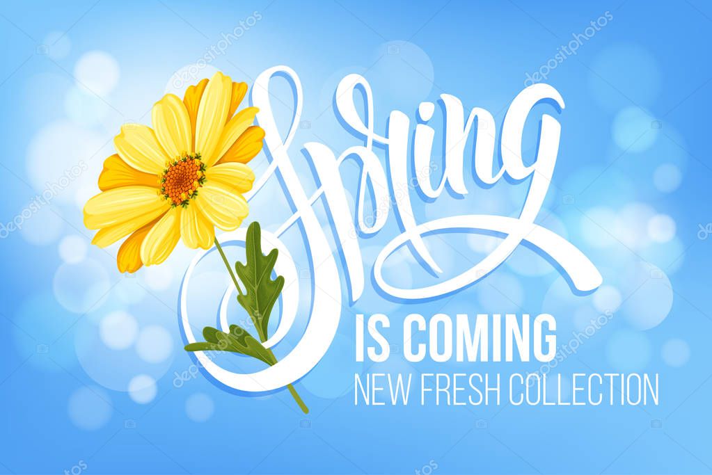 Spring is coming banner design