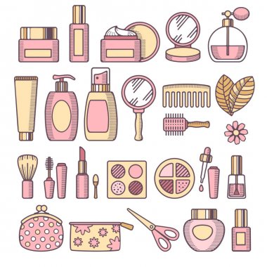 kozmetik simgesi seti