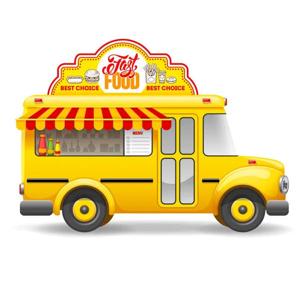 Vintage Food truck — Stock Vector