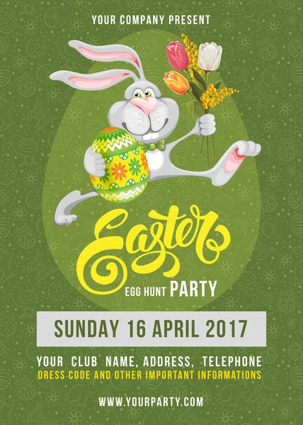Easter Egg Hunt Flyer şablonu — Stok Vektör
