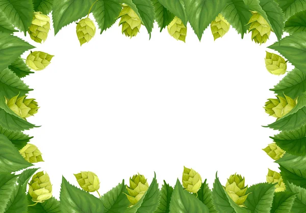 孤立的啤酒花框架 — 图库矢量图片