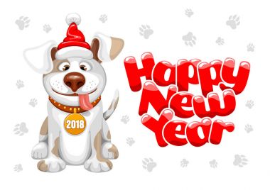 2018 yıl mutlu köpek sembolü